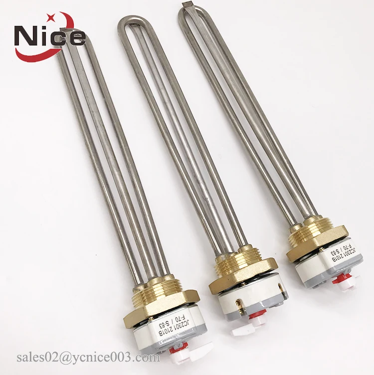 DC 12V 1500W Length 280mm Electric Hot Water Heater Element Immersion Water  Heater Tube with Thermostat