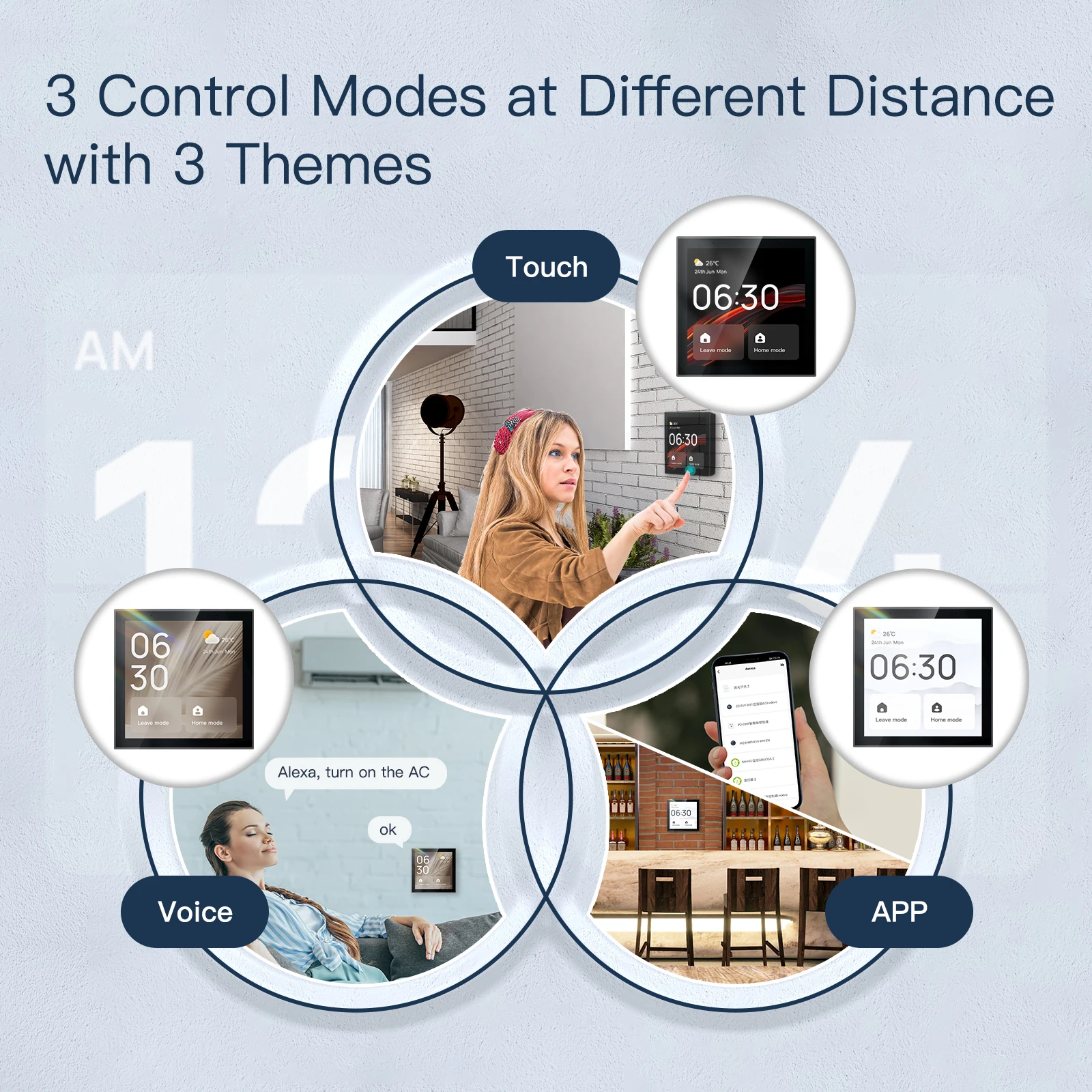 2025 Tuya Smart Home Zigbee Gateway 4 Inch Control Panel Smart Wall Switch