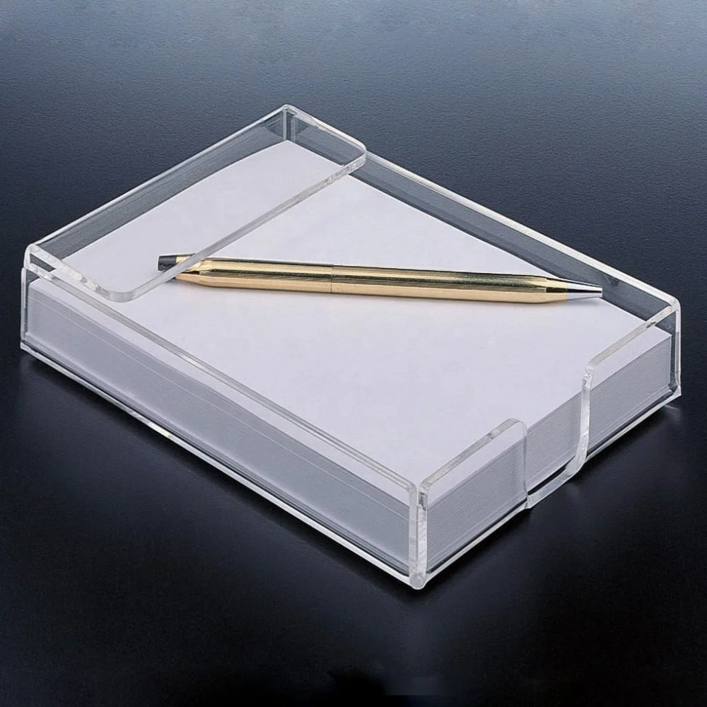 Clear Acrylic 3 X 3 Note Pad Holder Lucite Memo Pad Holder