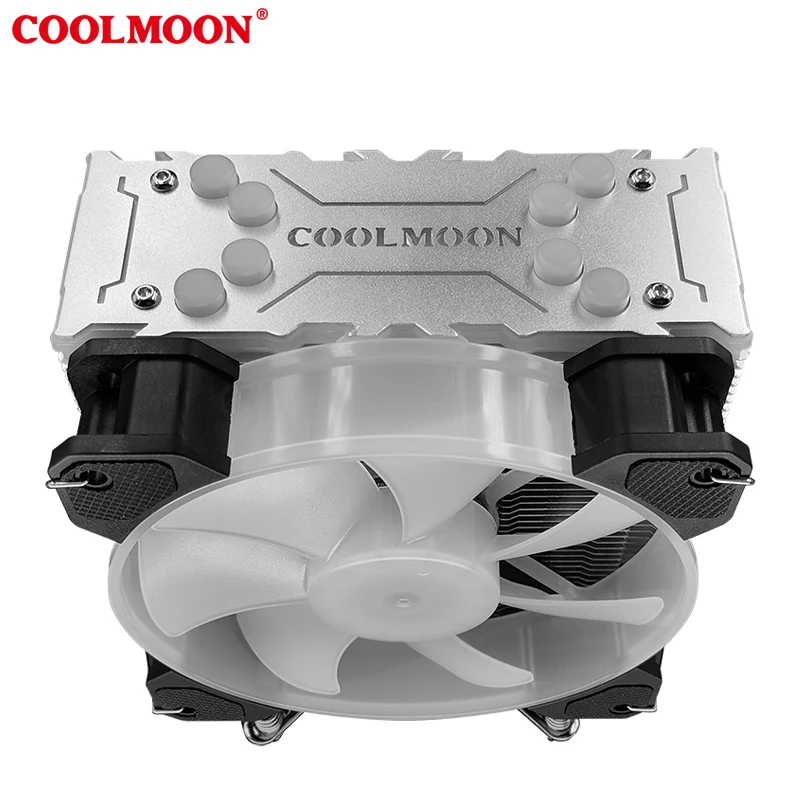 COOLMOON FROST X400 PWM Color LED air CPU Cooler for I3 I5 I7 AMD Processor 5V ARGB Mainboard Lighting Sync Heatsink
