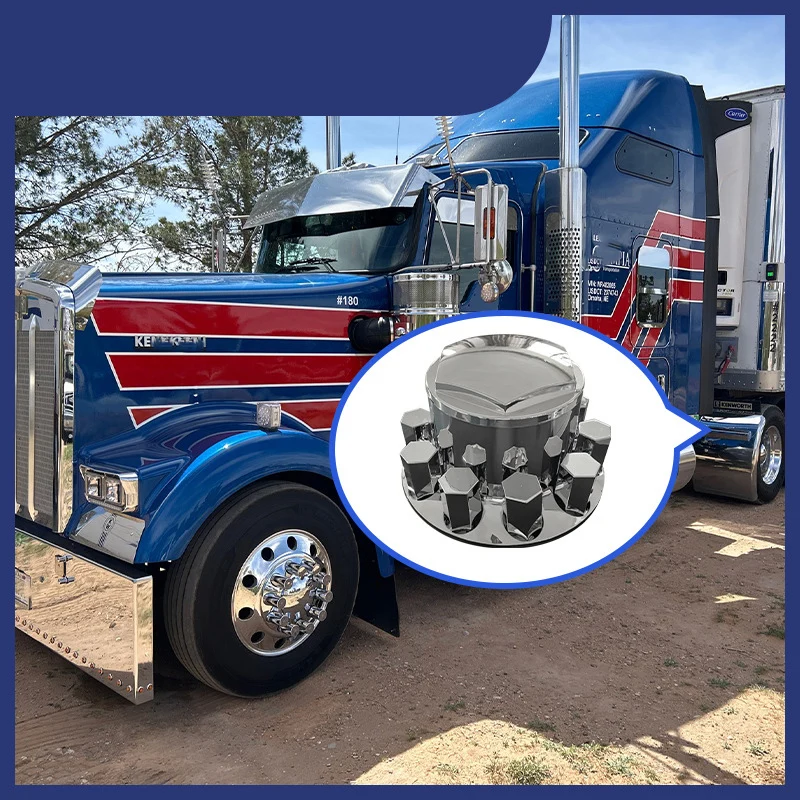 Chrome Truck Axle Cover Kit 33mm 32mm ABS Plating Truck Wheel Cover Truck Parts 0
