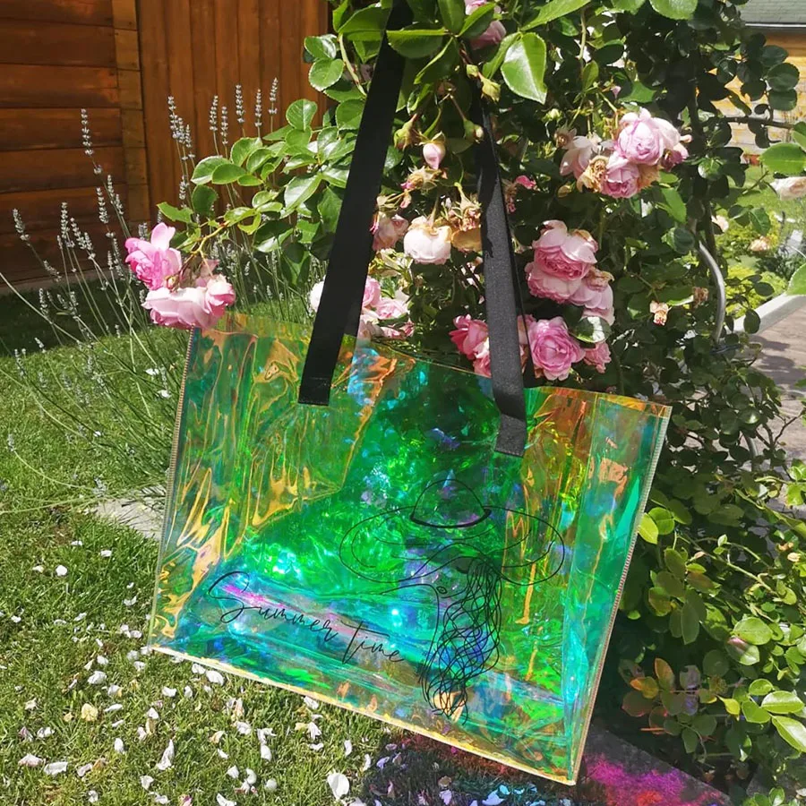 Custom Holographic Beach Bag with Logo