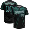 Black and Teal Green
