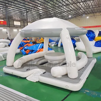 Social Bana Inflatable Platform Tent Aqua Floating Water Island Party Island Inflatable