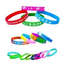 Customized Silicone Wristband with Luminous Lettering for Sports Wristbands Chinese New Year Decoration Led Light Novelty Gifts