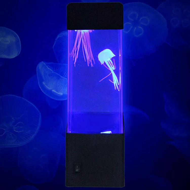 Lampe Méduse RGB USB Avec 3 Méduses – Veilleuse 16 Couleurs Changeantes Pour Aquarium Et Décoration Chambre