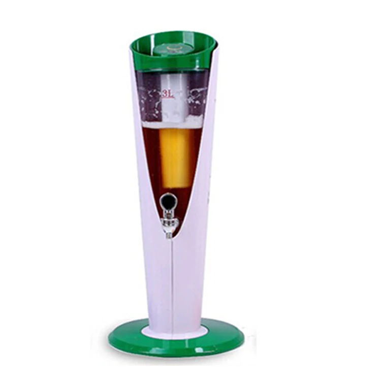 Logo Adaptation Beer Tap Draft Promotion LED Brand 3L Black Beer Tower Dispenser for Promotional
