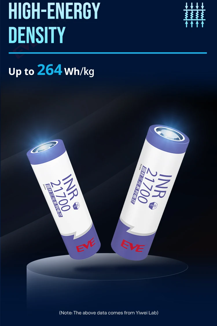 Eve 21700 Battery 5000mah 3.7v 21700 Li Ion 21700 Battery 5000mah 21700