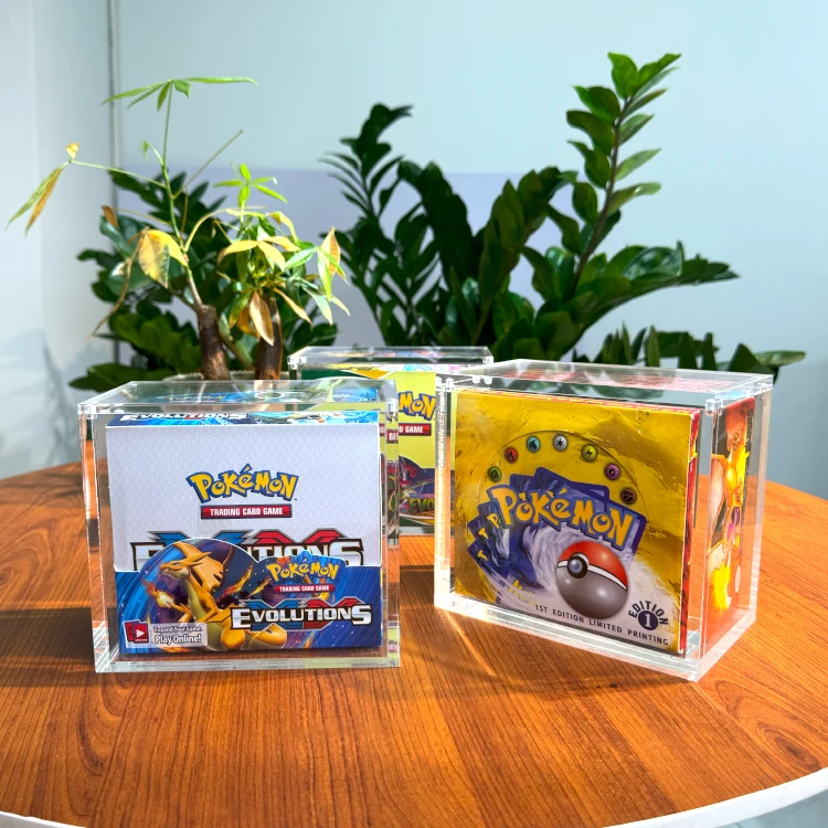 TCG Strong Magnet Uv Resistant pokemon English Booster Box Acrylic  Protective case for Acrylic case with Magnetic Lid| Alibaba.com