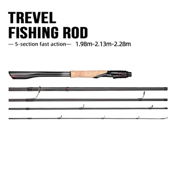 Wholesale Lure Travel Fishing FUji Guide Spinning Rod 1.98m 2.13m 2.28m 5 Section Carbon Casting – Rod – view 4