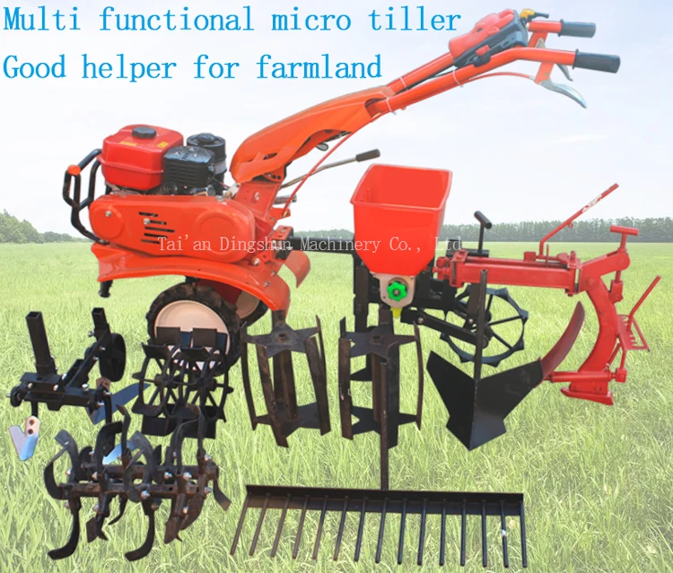 Mini Power Tiller Machine Mini Agricultural Tiller Factory Price Two ...