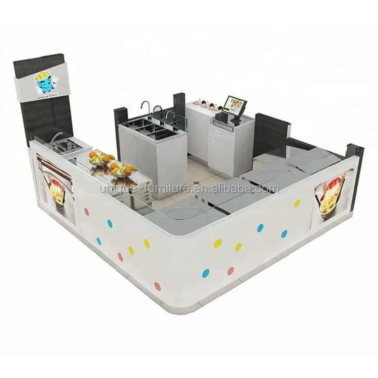 New Design Mall Fast Food Kiosk for Fruit Juice Kiosk Bar Ideas Modern Bubble Tea Smoothies Kiosk Design