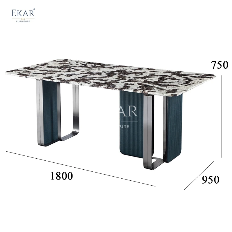 product new design modern design style imported luxury marble material long dining table-65