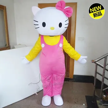 New Hello //Kitty Cat Mascot Walking Plush Dresses for Party Cosplay Cartoon Kt Cat Costumes Adults Unisex Fancy Show Suits