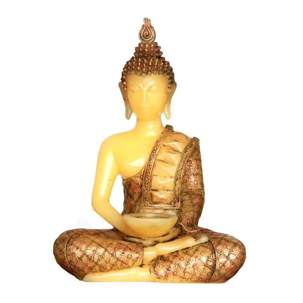LED Paraffin Wax Candle THAI Sitting LED Flameless Buddha Design Wax Luxury Paraffin Candle With Timer Function