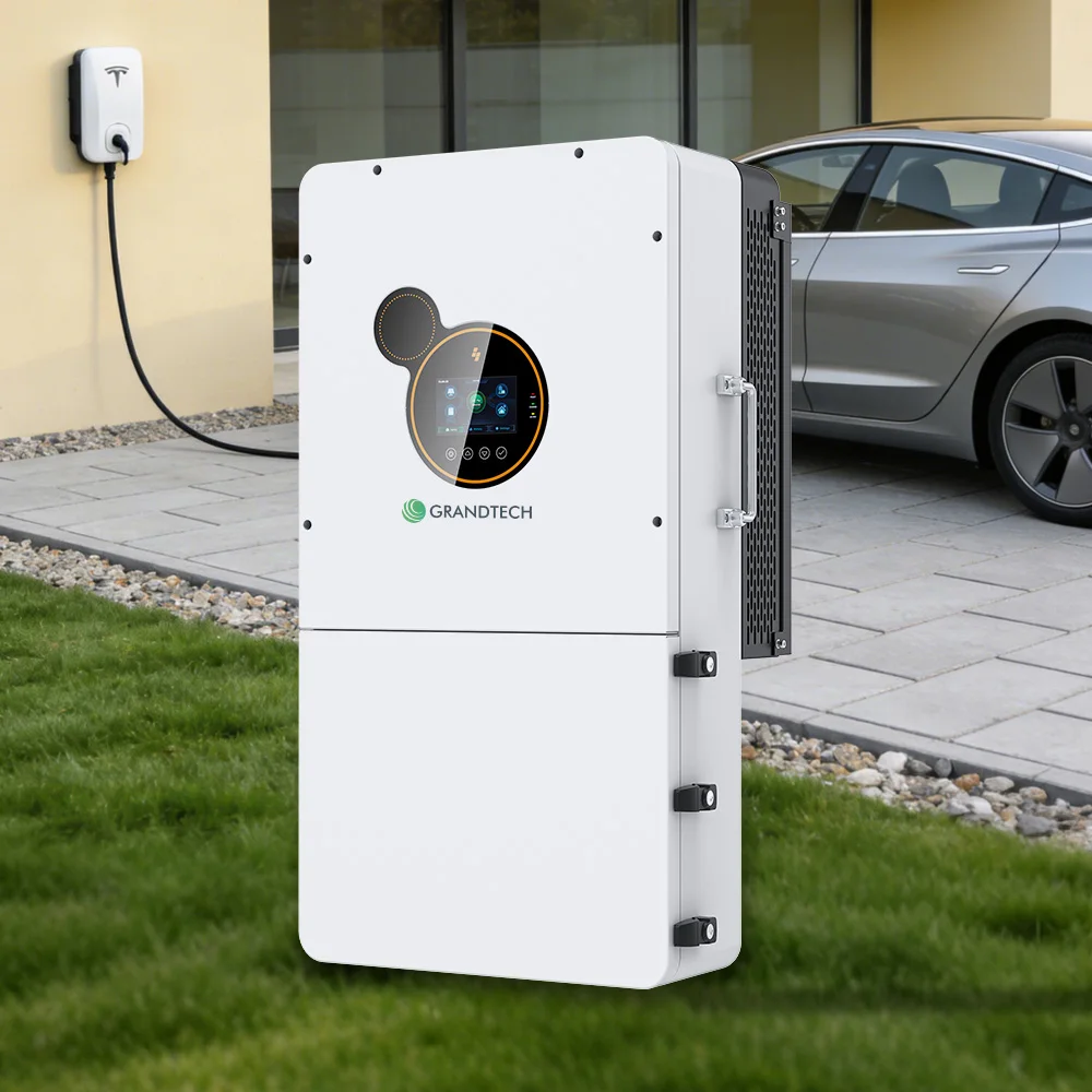 Falownik słoneczny Grandtech jednofazowy z podziałem faz (split phase), 12 kW, 8 kW, 6 kW, 120 V/240 V, certyfikowany zgodnie z normą UL, z połączeniem Bluetooth, lekki – przeznaczony do użytku w przyczepach kempingowych (RV) i pojazdach kempingowych