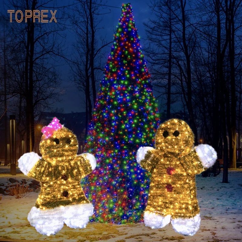 3D Outdoor Gingerbread House Lights - Merry Christmas Decor