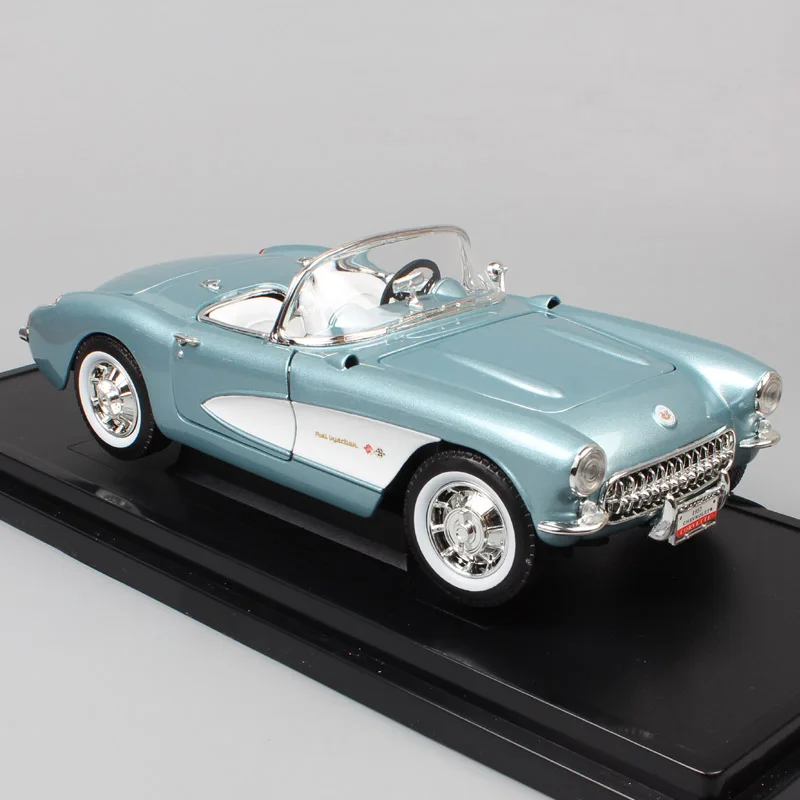 1 to 18 Large Scale 1957 Khevrolet Korvette C1 Classic Sports Car Simulation Static Model Road Hawk