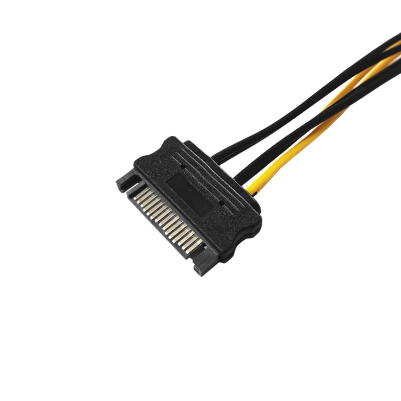 SATA 15pin Male to 8pin(6+2) 8P Graphics Card Power Adapter Cable 20cm  PCI-E SATA Power Supply 15pin to Pin GPU Powered by