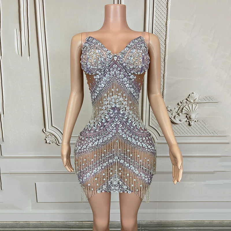 Novance Y4532-b Halter Knee-length Rhinestone Cocktail Dress