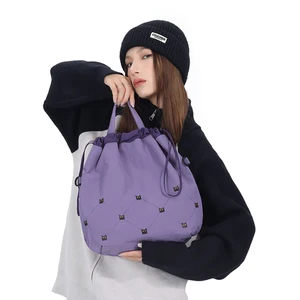 NOXXON Purple Handheld Commuting Crossbody Bag Lightweight Large Capacity Dual-Use Underarm Crossbody Shoulder Winter Handbag