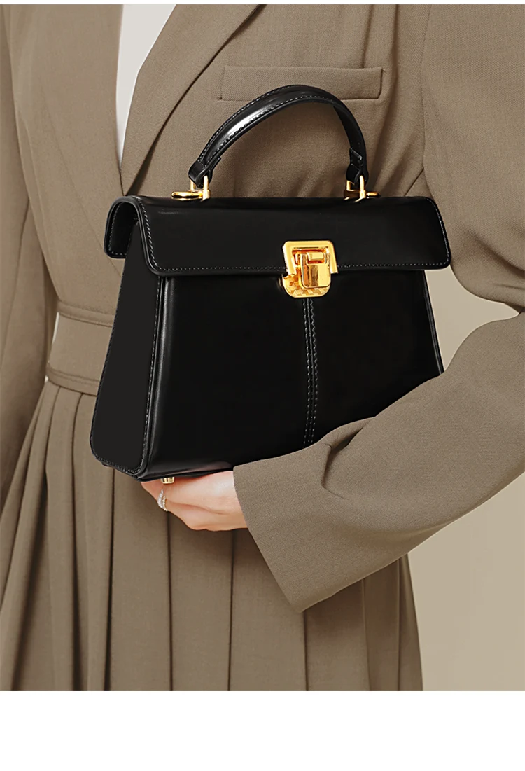 Itamood Genuine Leather Crossbody Luxury Brand Quilted Briefcase