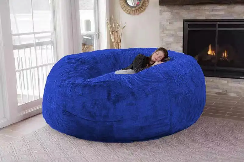 7ft Big No Fillers Indoor Large Lazy Sofa Lounger Bean Bags Bed Couch ...