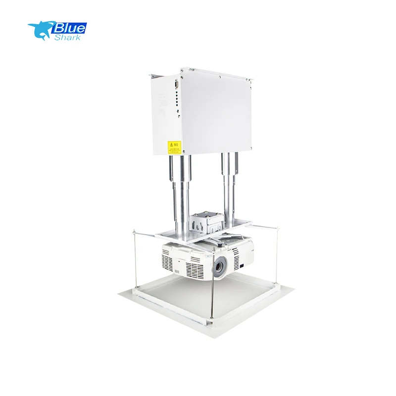 Motorized Remote Control Drop Down Double Column Electric Projector Lift Hanger Ceiling Mount for Projector Lifting Device