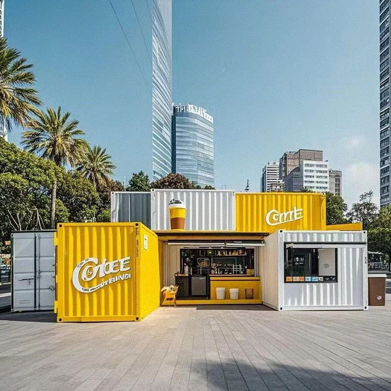 Creative Galvanized Steel Structure Container for Small Shops Street Shopping Spaces Residential Hotels Apartments Kitchens