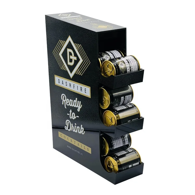 Customized OEM & ODM UV Printing Plastic Beverage Soda Alcohol Can Dispenser Rack Organizer Acrylic Beer Can Holder