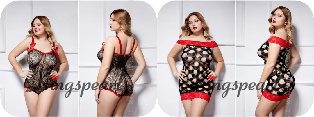 New Crotchless Design Plus Super-size Fishnet Bodystocking Sexy Fishnet