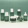 Bottiglia verde + tappo bianco opaco