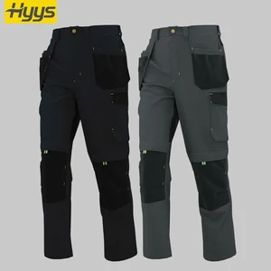 High Quality Safety Elasticity Workwear Trousers with Detachable Pockets Custom Logo Size Safety Work Clothes Pants