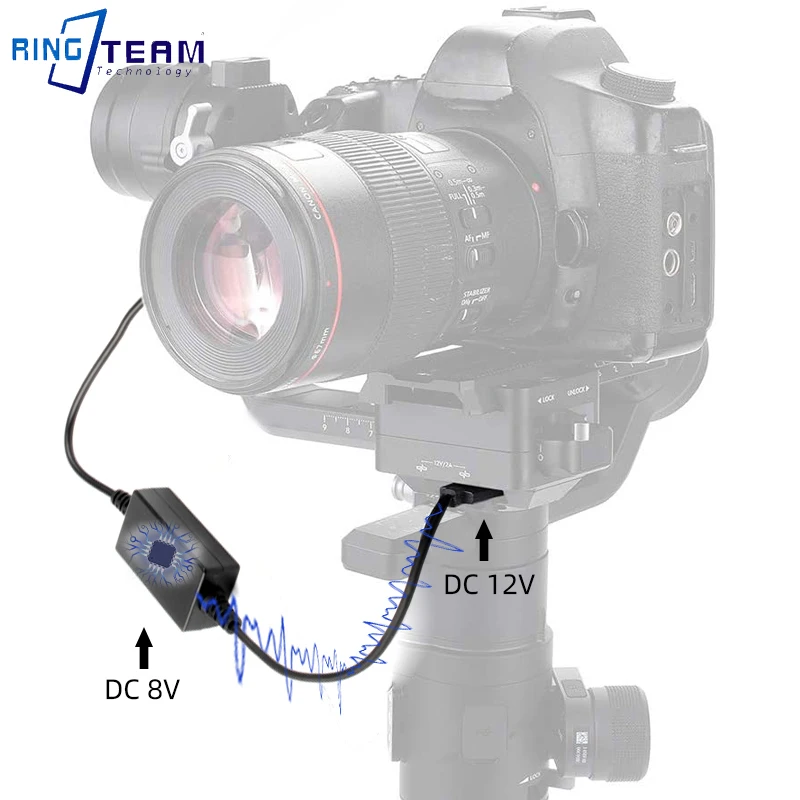 Suitable For Nikon D5600 D5500 D5300 D5200 D5100 D3100 D3200 EN-EL14 For DJI Ronin Stabilizer Flat Port To DC Cable + EP-5A details