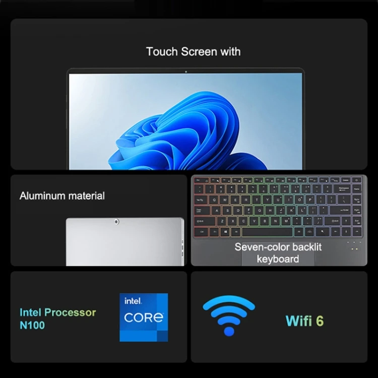 Pipo W14 14.1 Inch 2 in 1 Tablet PC - 16GB+256GB Storage