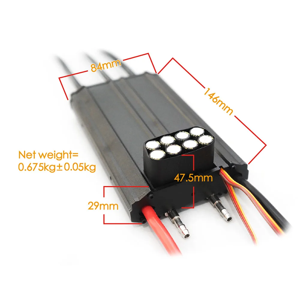 Maytech Watercooled 300a Esc With Progcard Electric Speed Controller