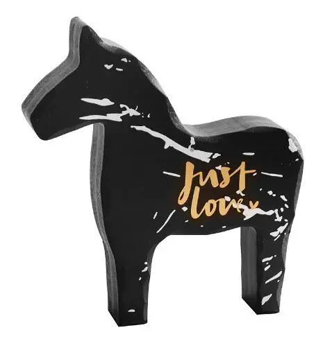 Decorazione Da Tavolo In Legno A Forma Di Pony – Ornamento Per Scrivania, Ufficio, Casa – Regalo Simpatico