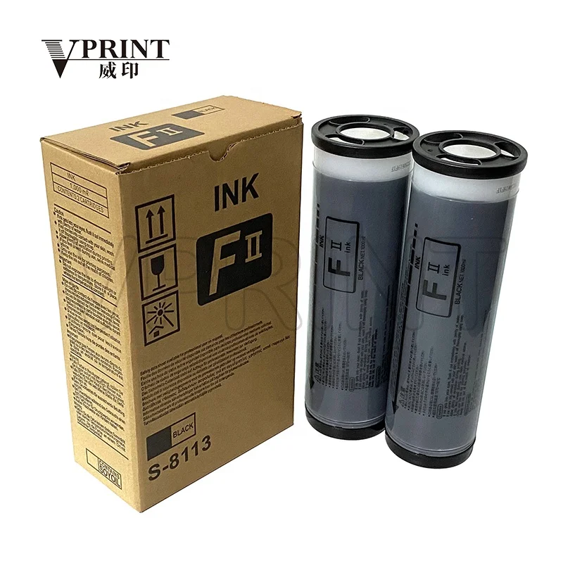 Compatible S-8113 F II Type Ink for RIso EZ 220 221 390 391 590 591 MZ 730 770 790 870 890 RZ 200 220 230 300 310 370 Box of 2