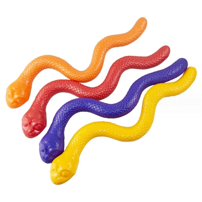 New Style Durable and Interesting Increase Dog Curiosity TPR Material Treat Dispenser Snake Toy for Aggressive Chewer