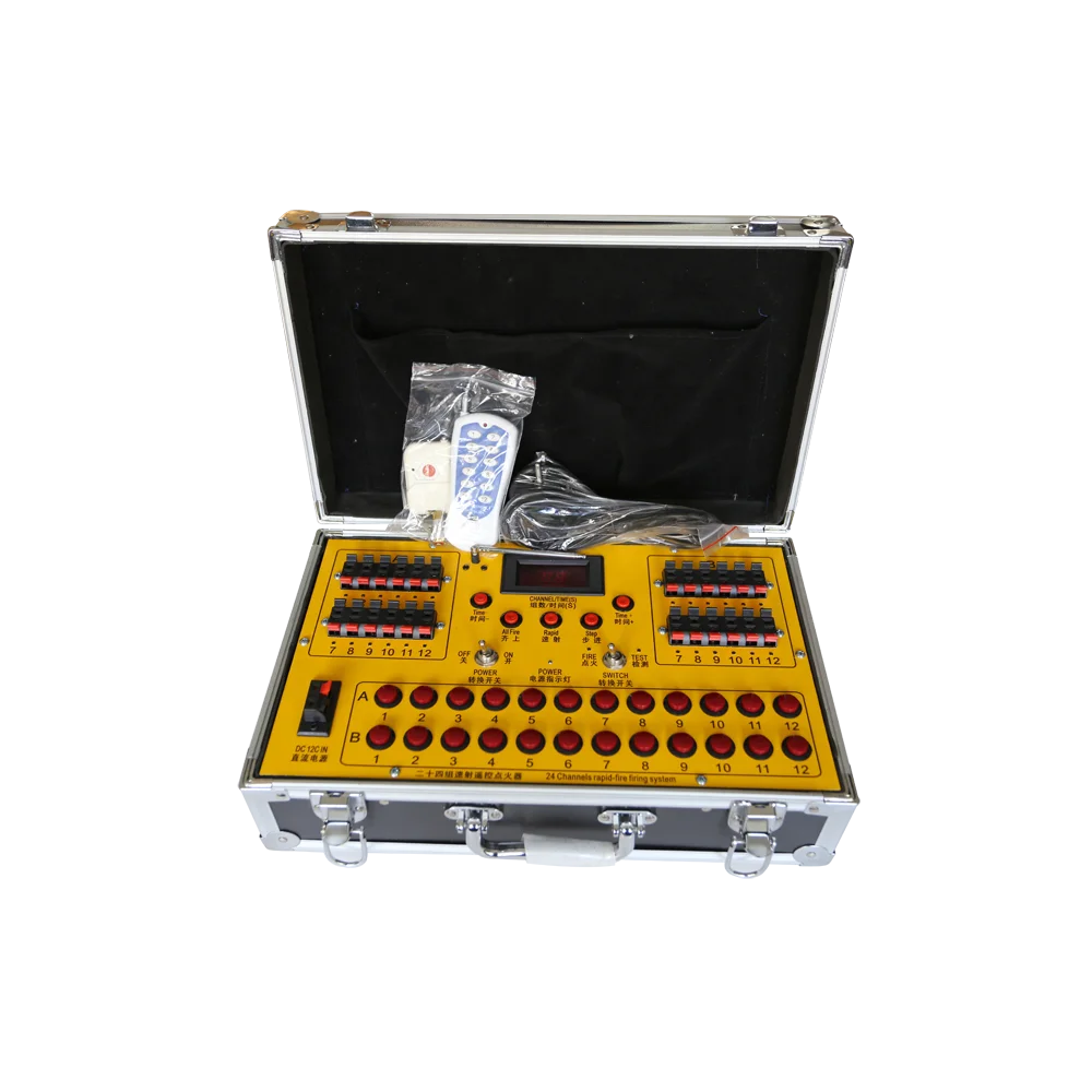 24 Cue 24 Channel Remote Control Firing System for Fireworks Pyrotechnics Machine
