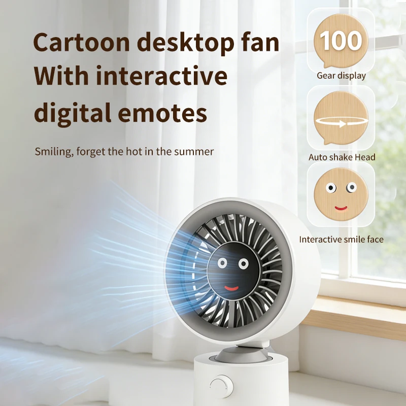 Air Circulating Desk Fan for Bedroom Home Office 100 Speed Settings Mini Portable Table Cooling Fan for Household Room Kitchen