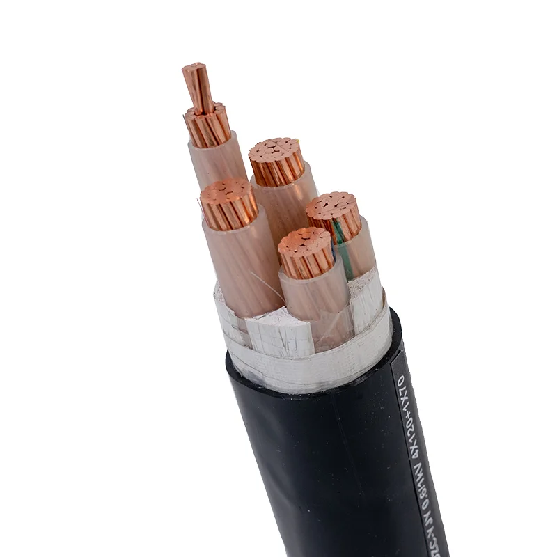 4-Core Copper Armoured Power Cable with XLPE Insulation 100m Low Voltage Underground for Power Applications