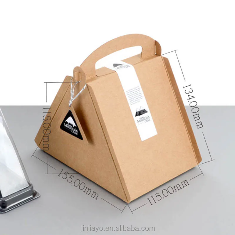 product kraft sandwich box single cake box custom manufacture brown paper food cake packaging cupcake boxes customized logo cmyk accept-4