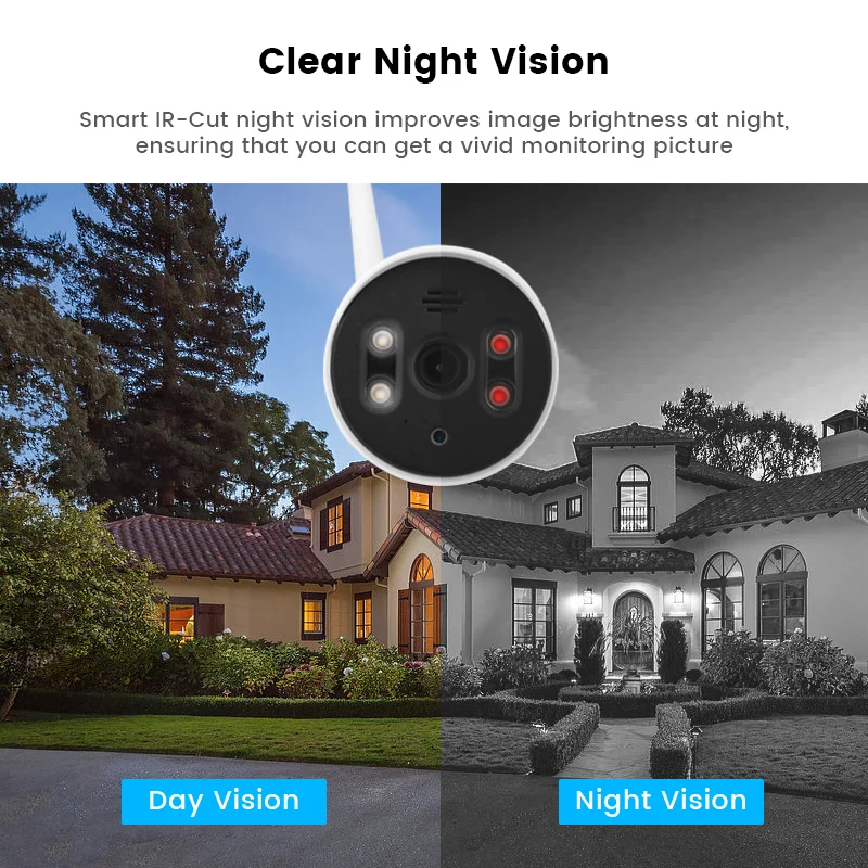 2mp Long Range Ip Wifi Home Security Camera System Surveillance Video