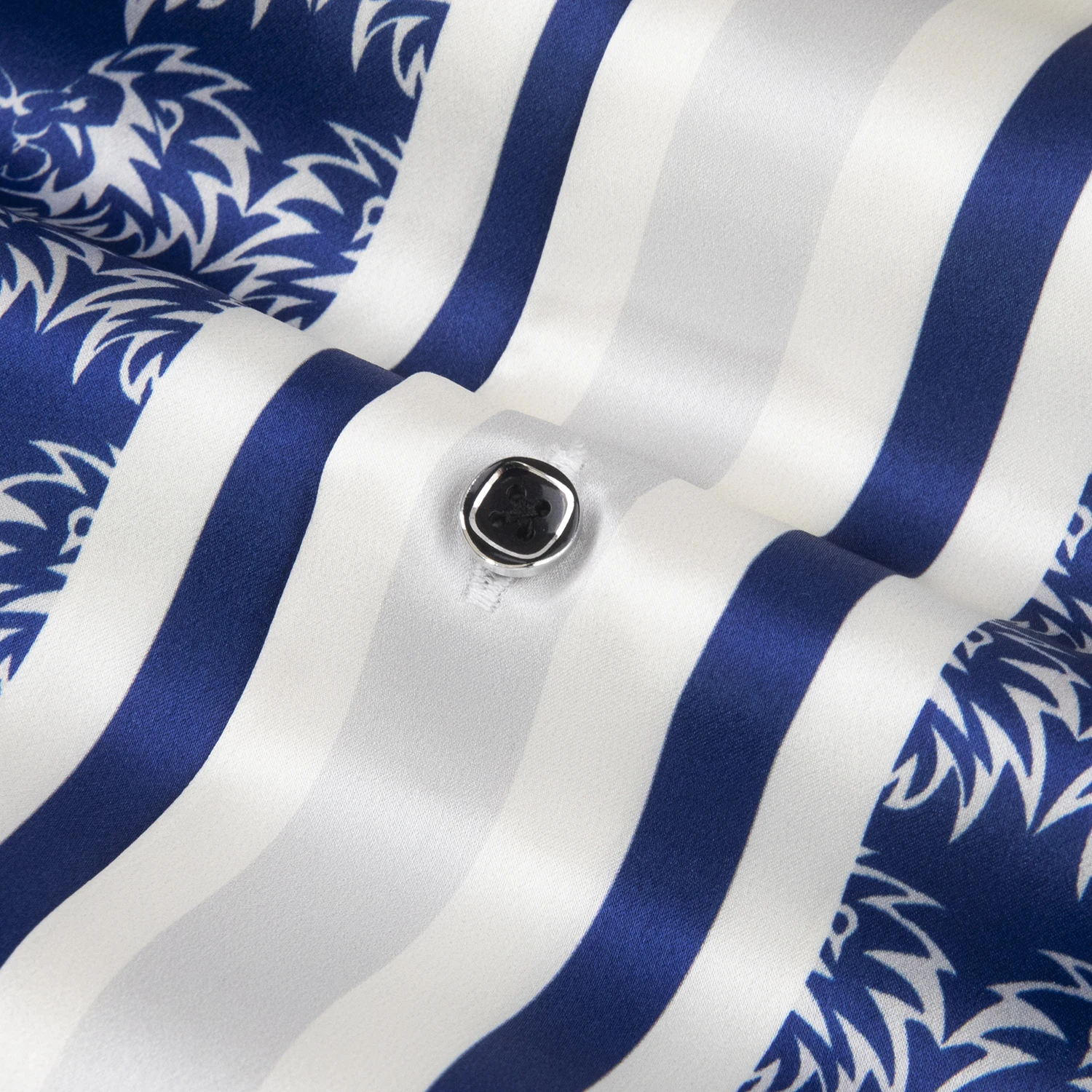 Custom Designer 100 Real Luxury Silk Shirt Cuban Collar Graphic Design