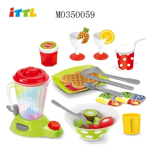 New Fashion Kids Pretend Play Kitchen Set with Light and Music Plastic Juice Machine Tool Set for Preschoolers
