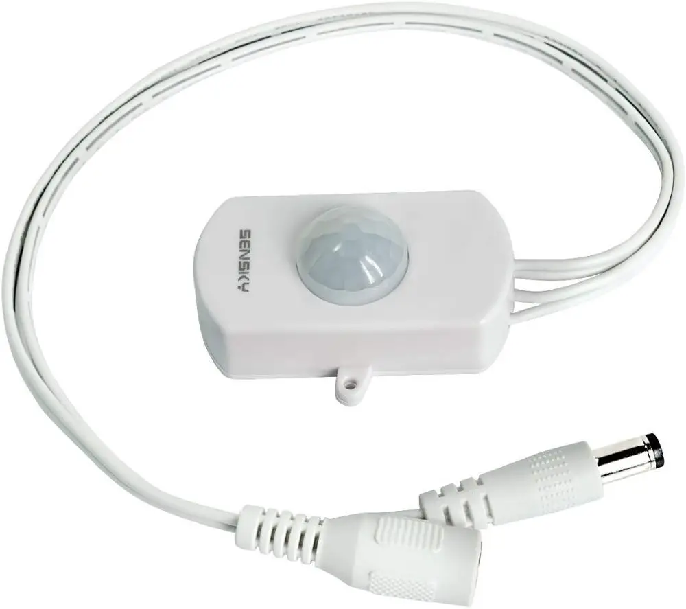 BS010BW DC12V 24V  Time Distance Adjustable Dimmer Mini Smart PIR motion Sensor For Light Control