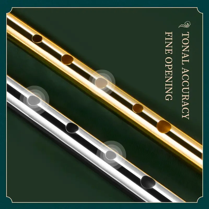 MINGYQOU Irish Whistle Flute C/D Key Ireland Flute Aluminum Alloy Whistle 6 Hole Flute M aperçu 5