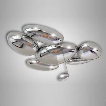 Electroplating mercury irregular mango art (istic) glass creativity swan egg shape glass chandelier ceiling lamp for hotel club
