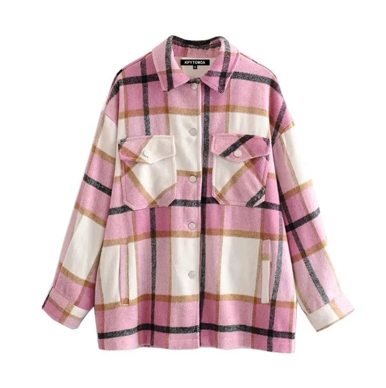 pink plaid jacket womens